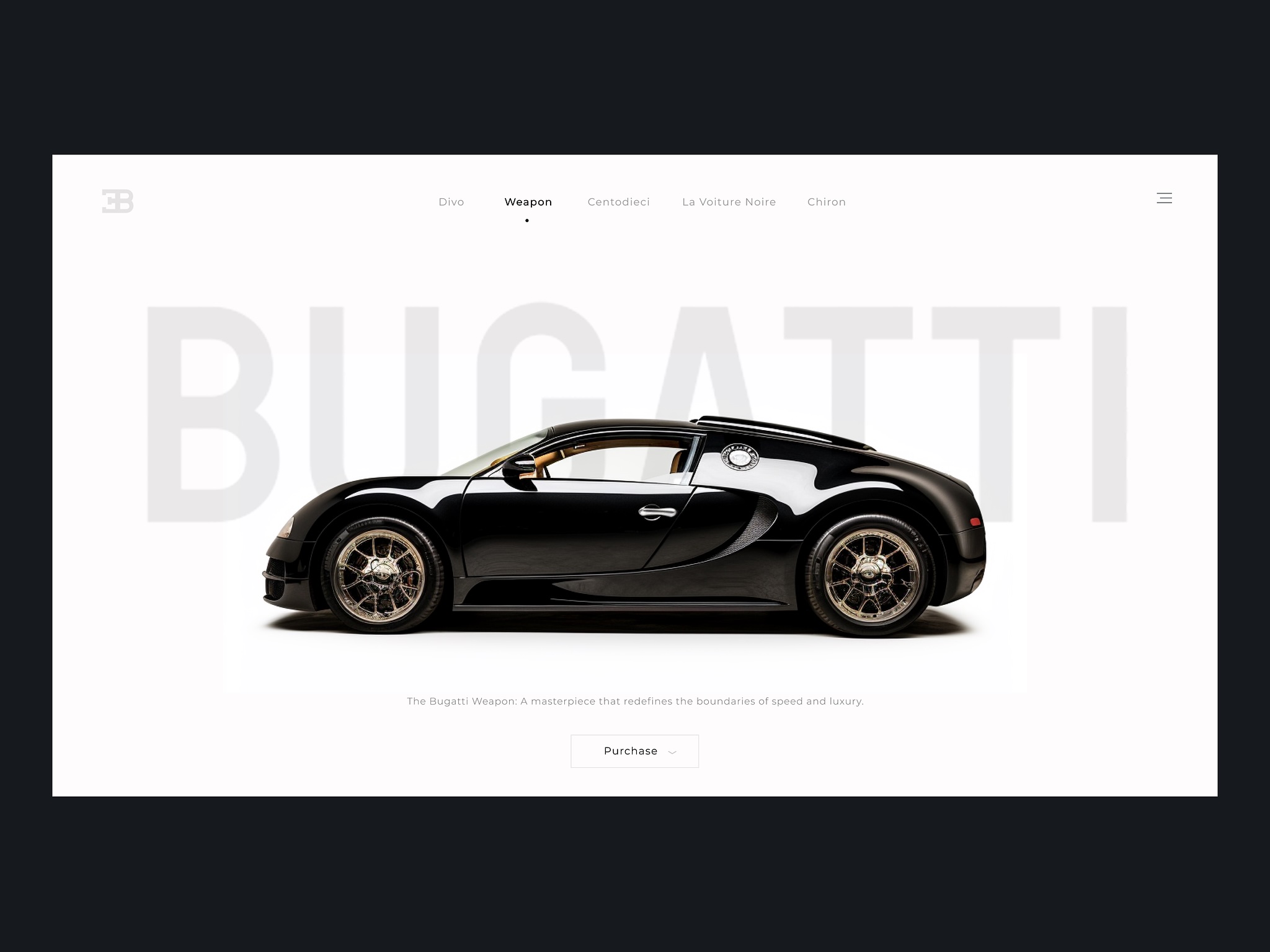 Bugatti automotive web