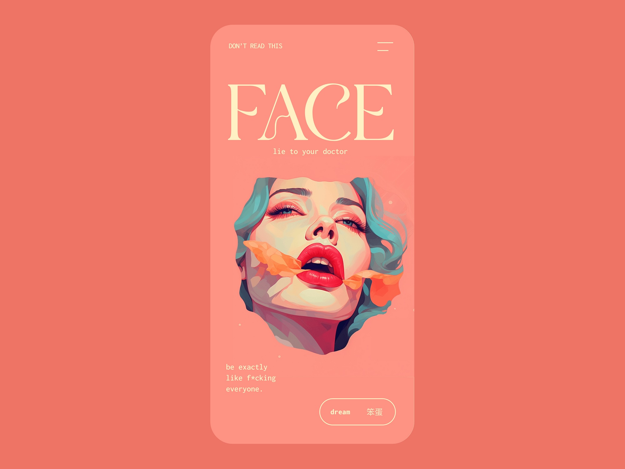 Face editorial mobile