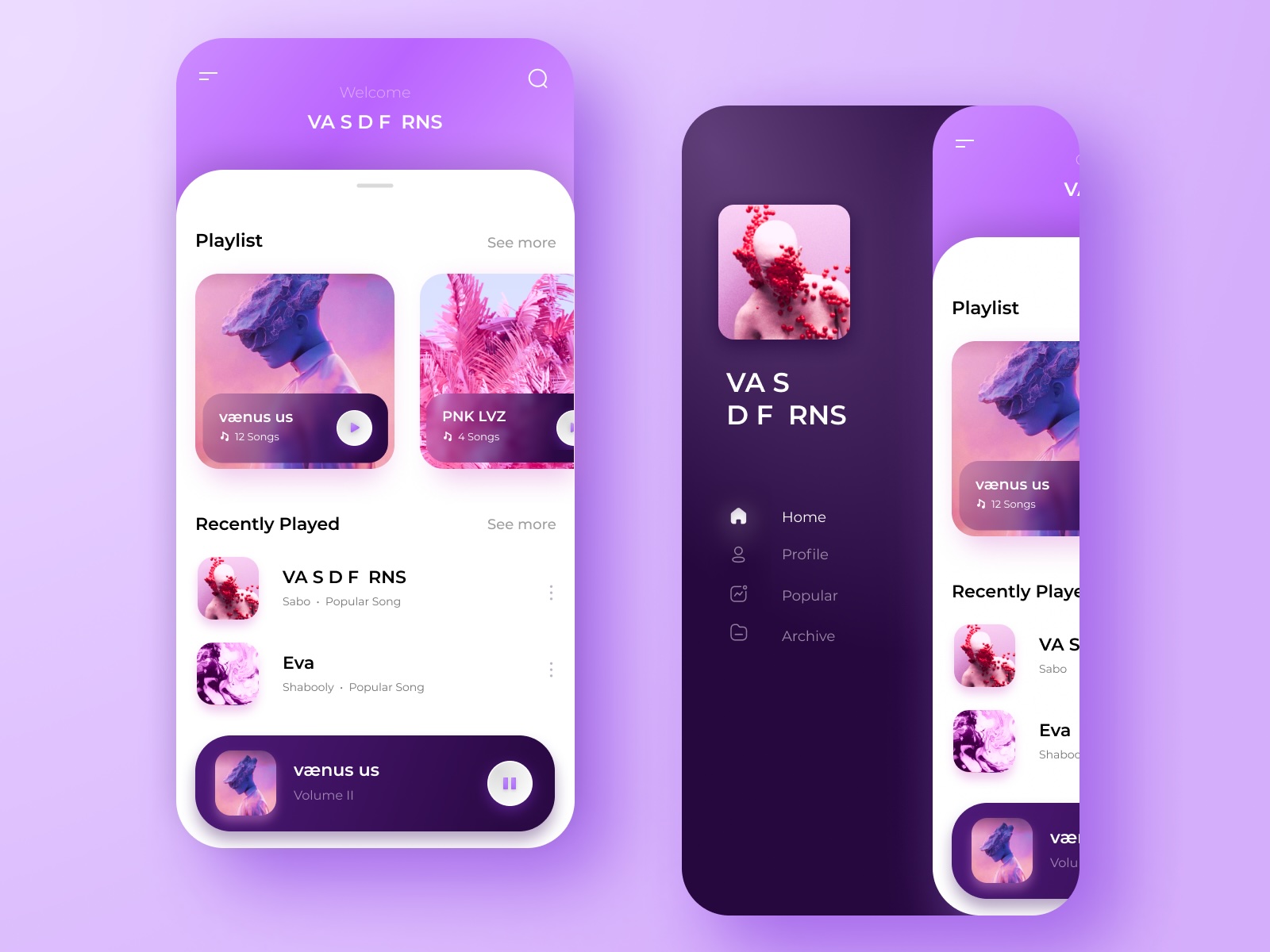 Music streaming app